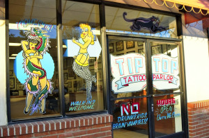 outside of tip top tattoo parlor