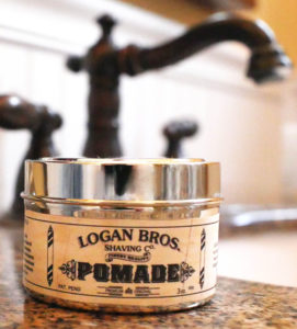 Logan Bros Pomade on sink jar alone